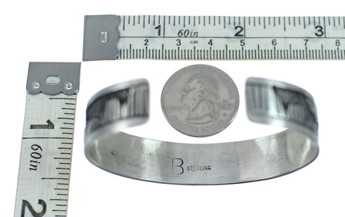 Silver Horse Native American Cuff Bracelet NN20232